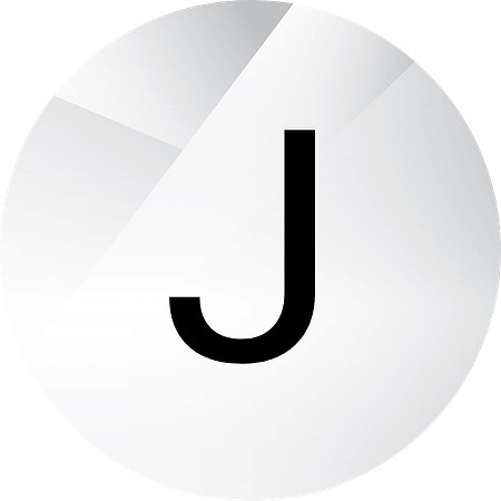 Minimal letter J brand graphic used with the Jesse Kelber content writing website project.