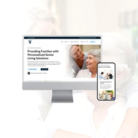 Responsive website design for Senior Living Advocates displayed on desktop and mobile, featuring personalized senior living guidance.